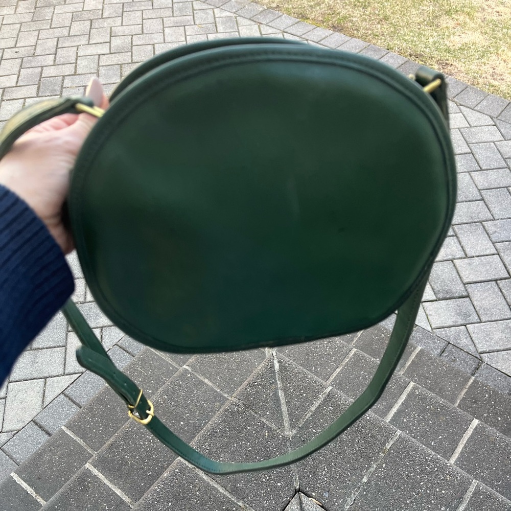 COACH Vintage Canteen Shoulder Bag/crossbody Dark Green Leather Adjustable Strap - Picture 10 of 12